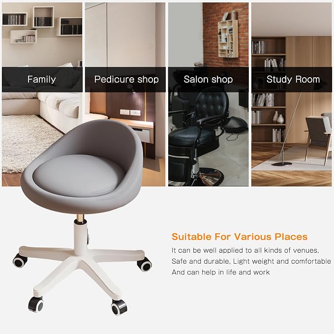 Rolling Stool Set of 3 Rolling Hydraulic Salon Stool - Image 5