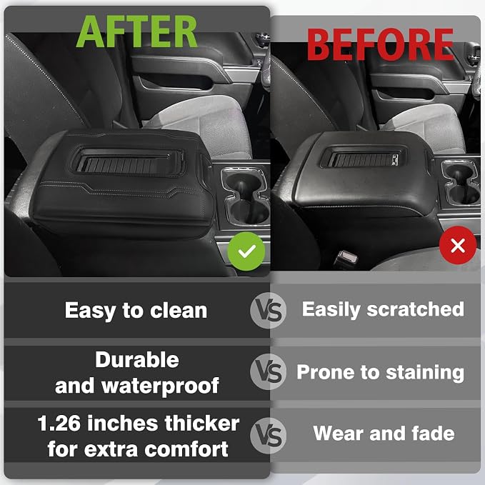 Muslogy Center Console Armrest Cover Compatible - Image 6