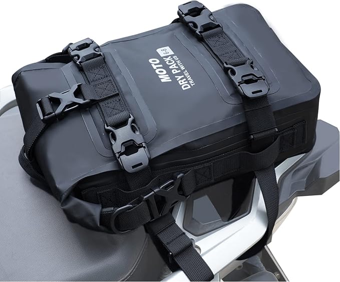 Motorcycle Tail Bag Front Bumper Bag, 8L Roll-top Waterproof Motor Saddle - Image 7