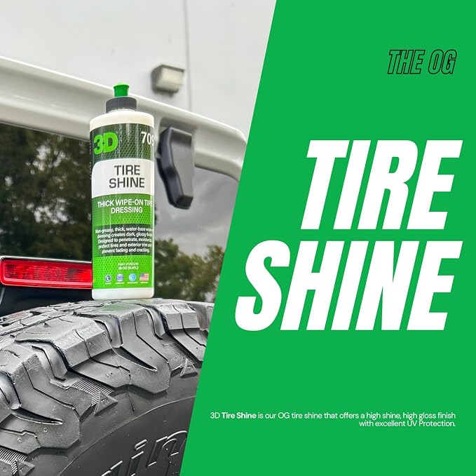 3D Tire Shine Gel – Water-Based, High Gloss Tire Dressing | Non-Greasy - Image 3