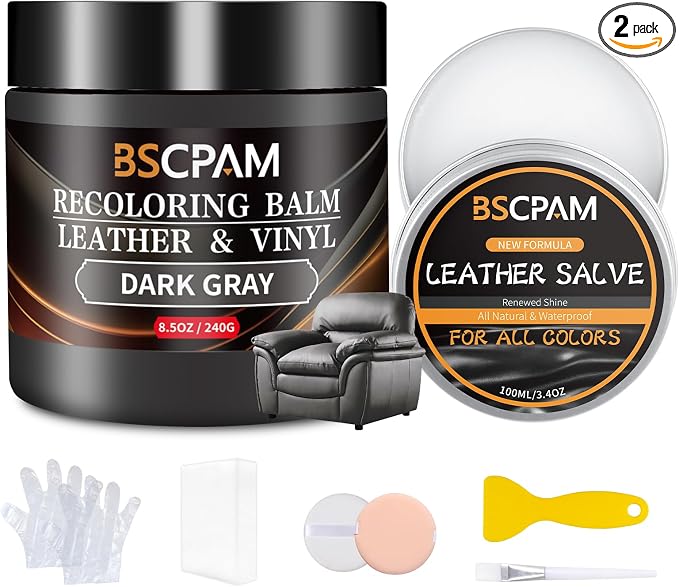 Dark Gray Leather Recoloring Balm by BSCPAM