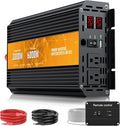 3000W Power Inverter, Peak Power 6000W 12V DC to AC 110V120V, Remote Control by HONOURLIGHT