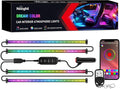 Nilight 4PCS Interior Car Strip Lights Cigarette Lighter Dream Color RGB-IC 12V by Nilight