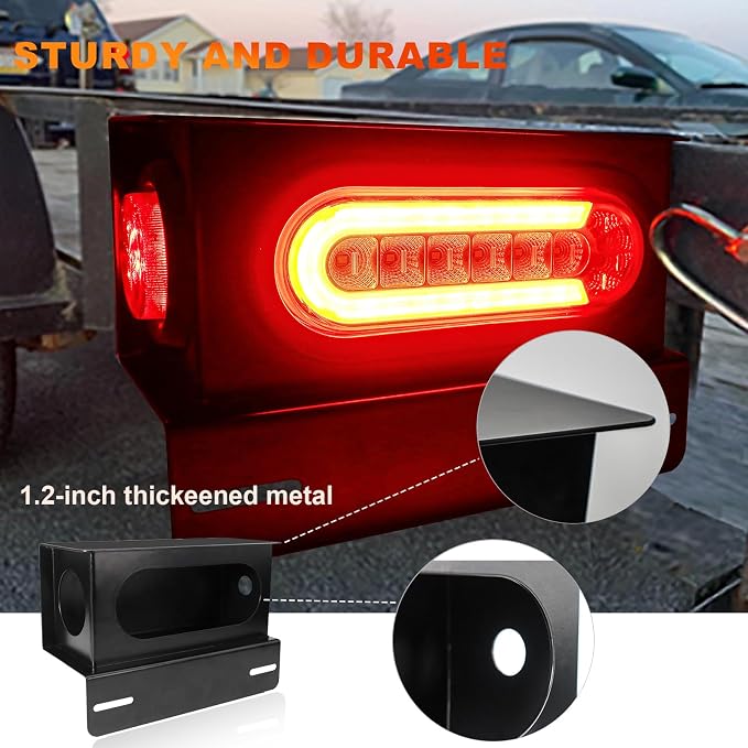 Agrieyes Sequential Turn Signal Trailer Lights, Oval LED Trailer Light - Image 4