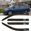 4pcs Outside Mount Style Window Rain Guards Durable Side Wind Deflectors Dark by Deebior