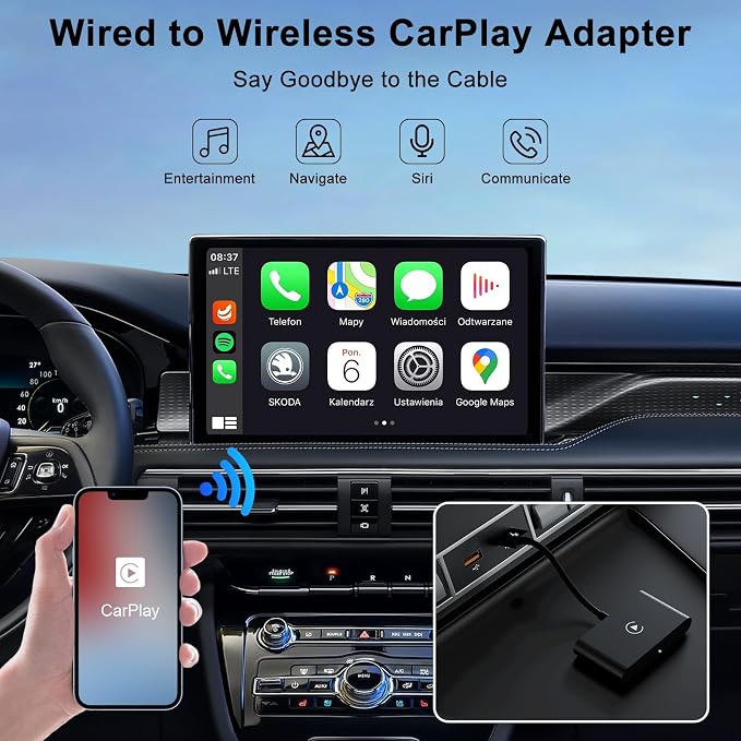 Wireless CarPlay Adapter, 2024 Upgrade CarPlay Wireless Adapter - Image 2