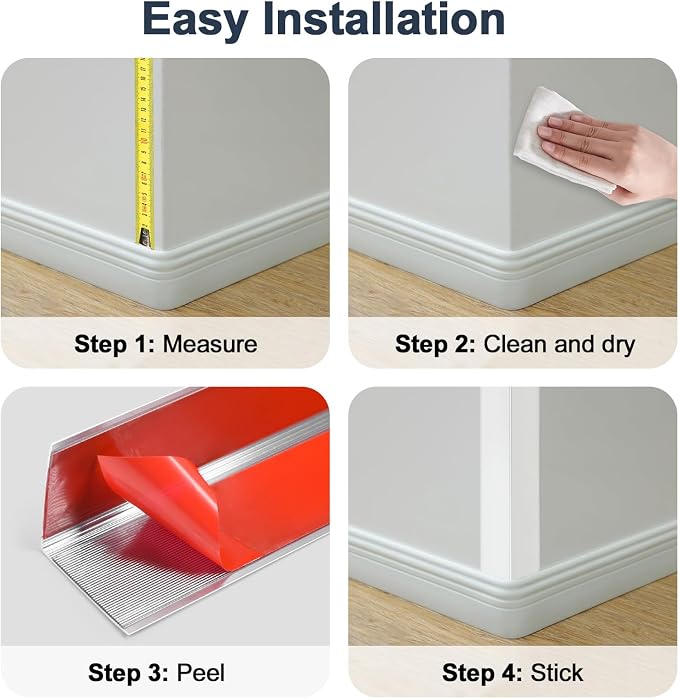 4PCS 45" Aluminum Metal Corner Protectors, Self Adhesive Corner Guards - Image 4