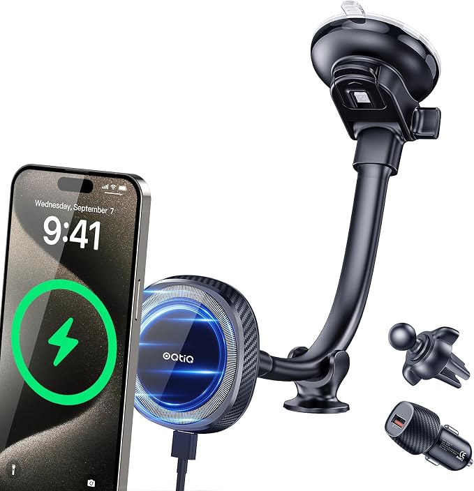 OQTIQ for MagSafe Car Charger, Magnetic Wireless Car Charger Compatible by OQTIQ
