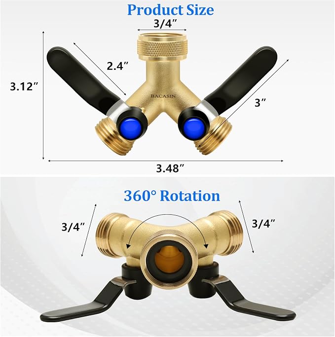 2 Pack Hose Splitter 2 Way Heavy Duty - Image 7