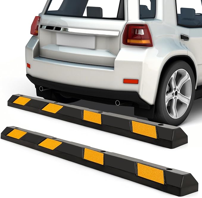 Goplus Parking Block, Heavy Duty Parking Target, Garage Wheel Stoppers by Goplus