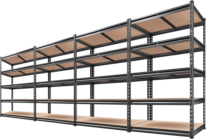 REIBII 2000LBS Garage Shelving Heavy Duty 72''H Storage Shelves 5 Tier Heavy by REIBII
