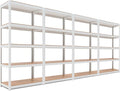 HOMEDANT House 5-Tier Laminated Metal Shelving Unit Adjustable Storage Utility by TheBestOrganizingSolution