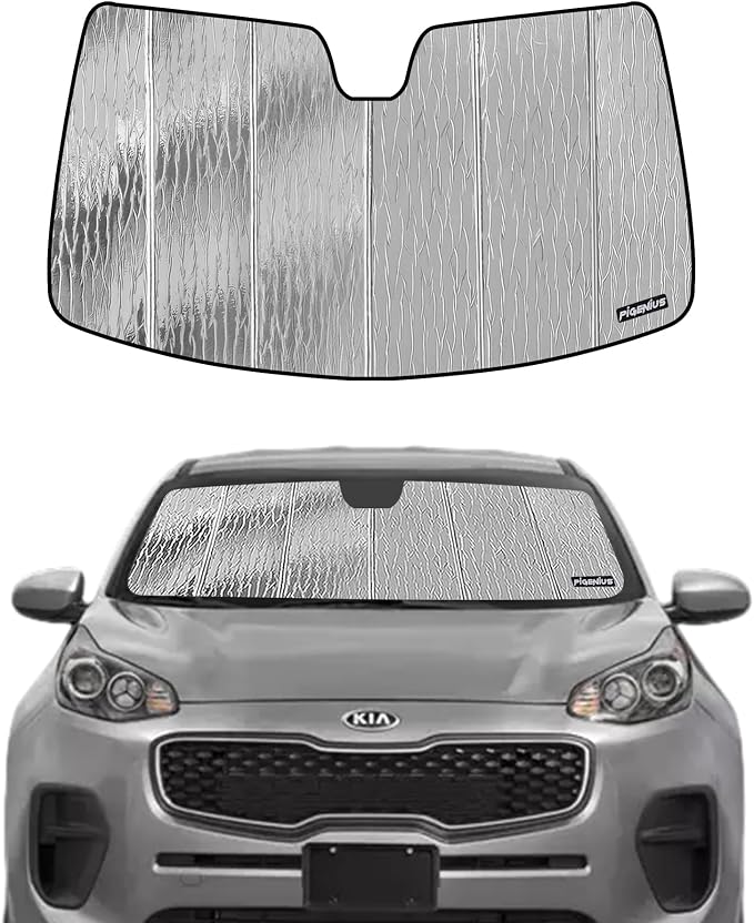 Windshield Sun Shade for Kia Sportage 2017-2022, Front Window Sunshade Shield by Pigenius