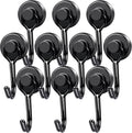 MIKEDE Magnetic Hooks, 40Lbs Heavy Duty Neodymium Magnet Hooks Black Magnetic by MIKEDE