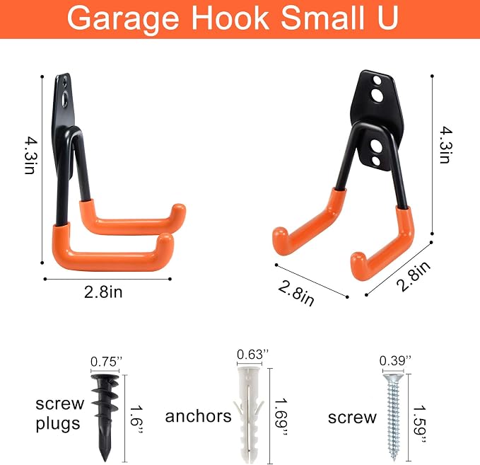 AOBEN Garage Hooks Heavy Duty, Steel Garage Storage Hooks, Utility Tool Hangers - Image 2
