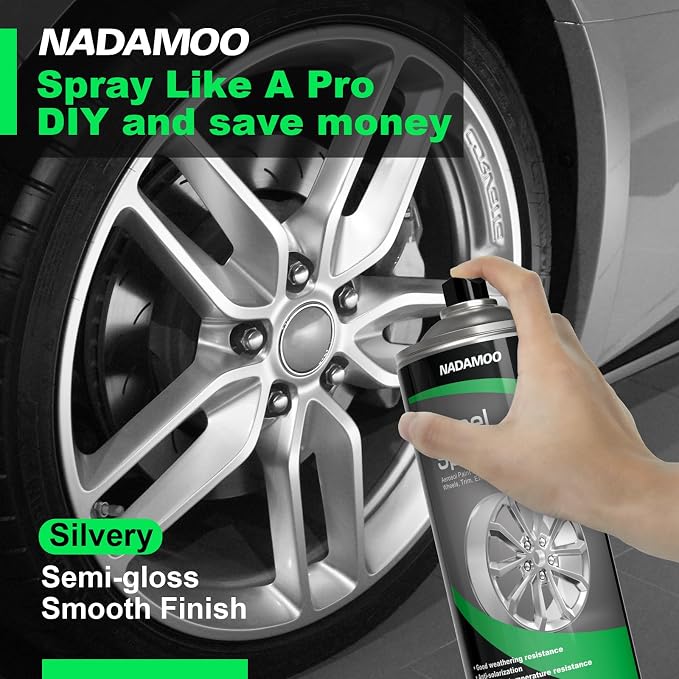 NADAMOO Aluminum Wheel Spray Paint, Semi-gloss Aerosol Car Rim Paint - Image 2