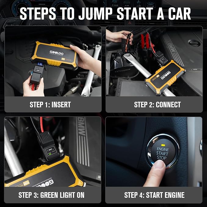 GOOLOO New GP2000 Jump Starter 2000A Car Starter Battery Pack, 12V Car Battery - Image 7