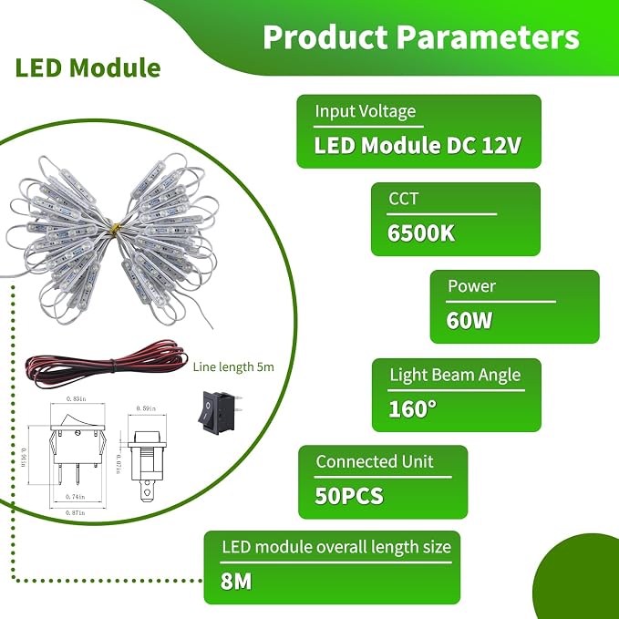 Module Ceiling Lamp for Car Truck Auto Vehicle Caravan Trailers Boat Bus RV - Image 5