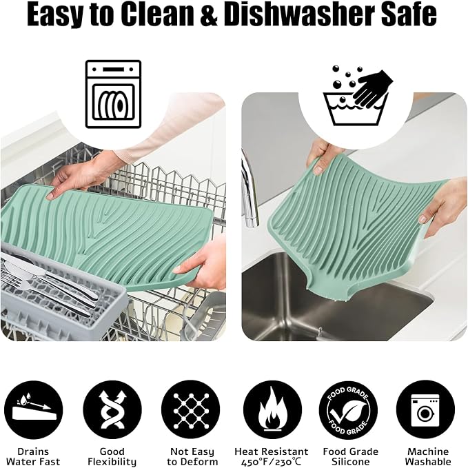 Silicone Dish Drying Mat, Stone Drying Mat - Image 4