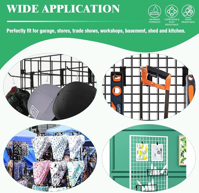 40Pcs 4" 6" 8" 10" Gridwall Display Hooks Assortment Set, Wire Diameter 5mm/ - Image 7