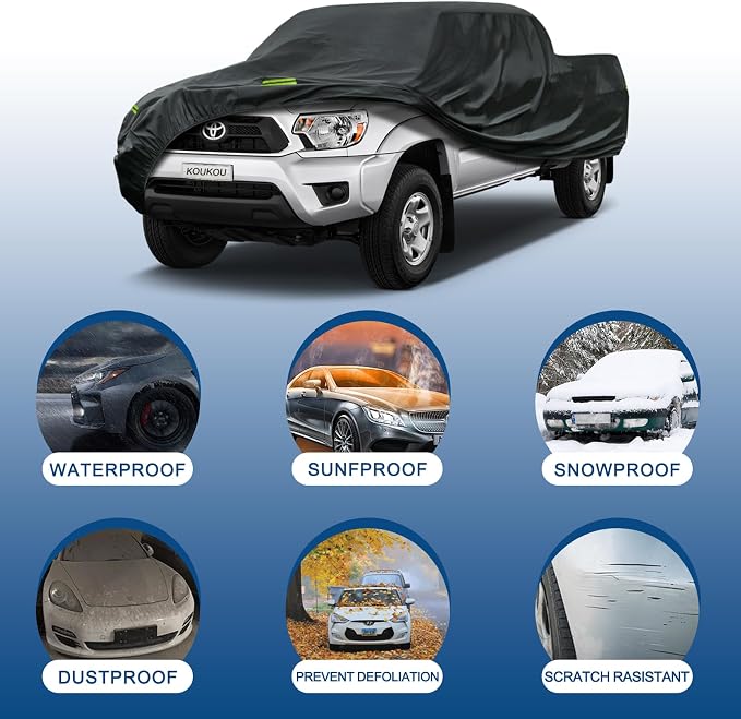 KouKou Truck Cover Waterproof All Weather, 7 Layers Heavy Duty Pickup Truck - Image 4