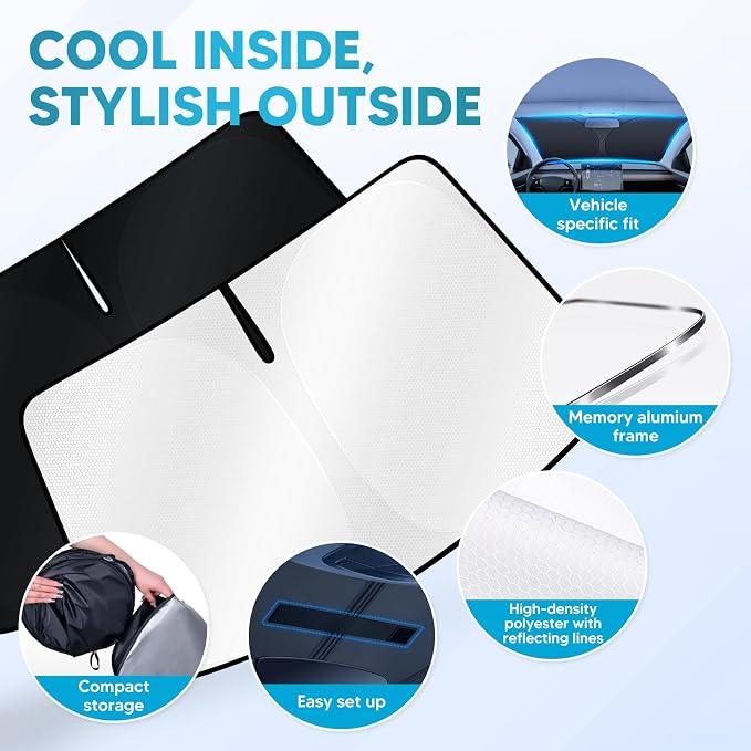 Cartist Windshield Sun Shade for Honda CR-V 2023 2024 2025 2026 Foldable Car - Image 3