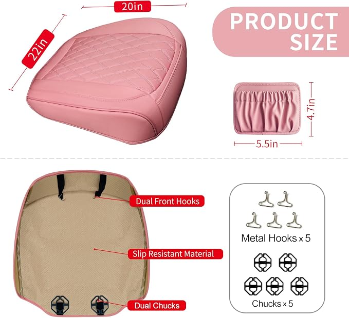 2 Pack Leather Front Car Seat Cover Bottom Car Seat, Anti-Slip and Full Wrap - Image 2
