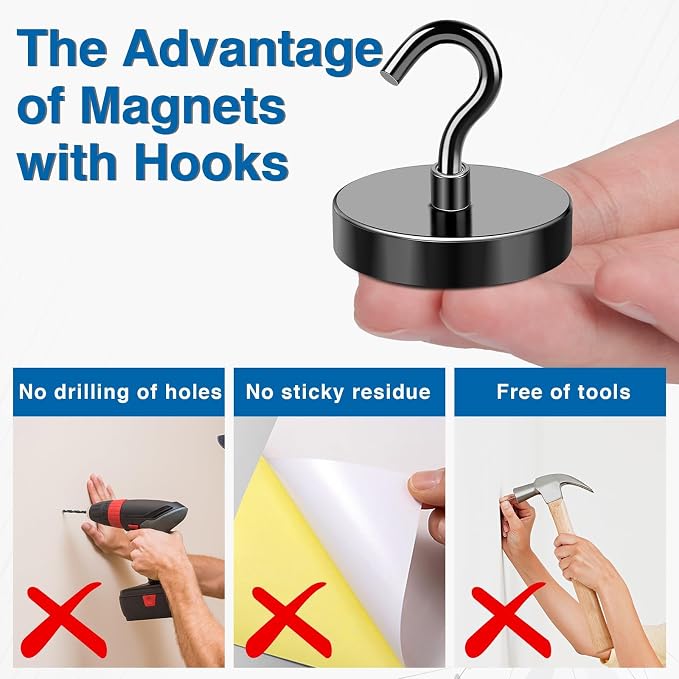 LOVIMAG Magnetic Hooks for Cruise Cabins, 150lbs Cruise Magnets for Door - Image 5