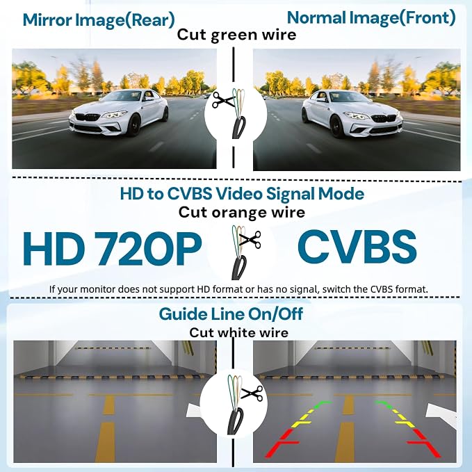 X1P HD Backup Camera License Plate Rear View Camera - Image 6