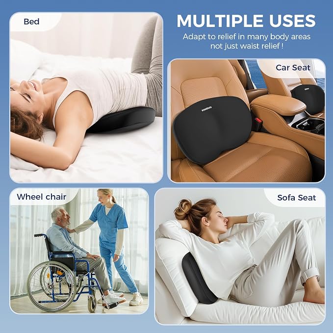 Lumbar Support Pillow for Office Chair, Memory Foam Lumbar Pillow for Lower - Image 7