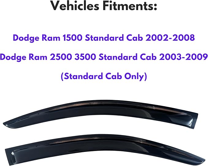 KPY Window Rain Guards Vent Visors Shades - Image 2