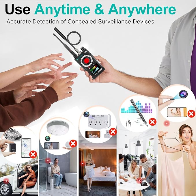 JMDHKK Hidden Camera Detector, Bug Detector & GPS Tracker Detector – RF - Image 6
