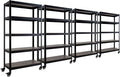 HOMEDANT House 5-Tier Metal Rolling Cart Shelf Rack Casters Heavy Duty by TheBestOrganizingSolution