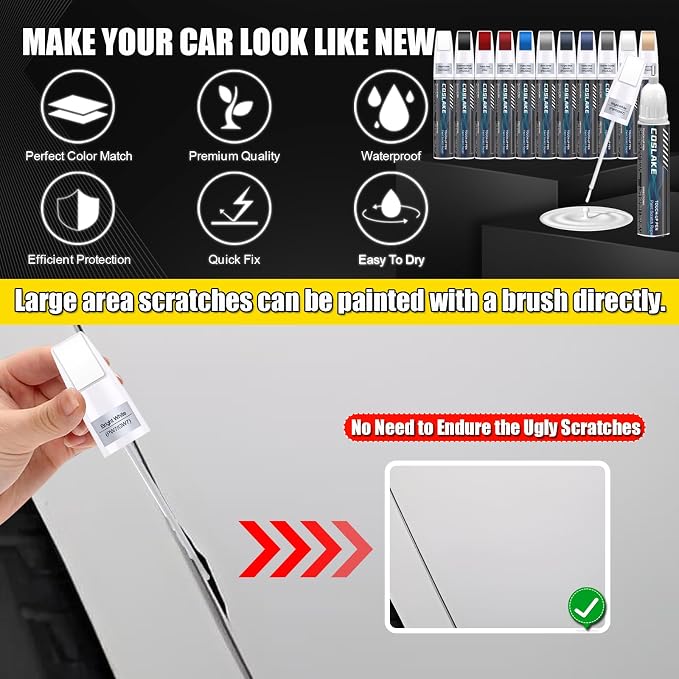 Car Touch Up Paint ) for Dodge Ram, Car Paint Scratch Repair Kit, Quick & Easy - Image 4