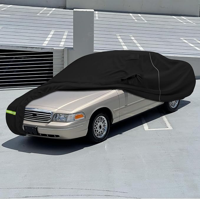 Car Cover Compatible with 1992-2012 Ford Crow Victoria, Custom Fit 300D Oxford - Image 7