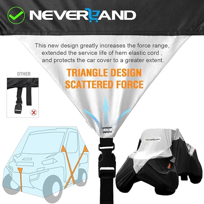 Neverland UTV Cover Waterproof 300D Heavy Duty 4-6 Seater 4 Door Side by Side - Image 4