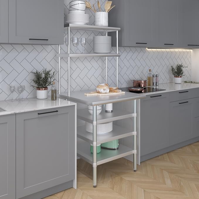 Amgood 30" x 30" Stainless Steel Work Table - Image 5