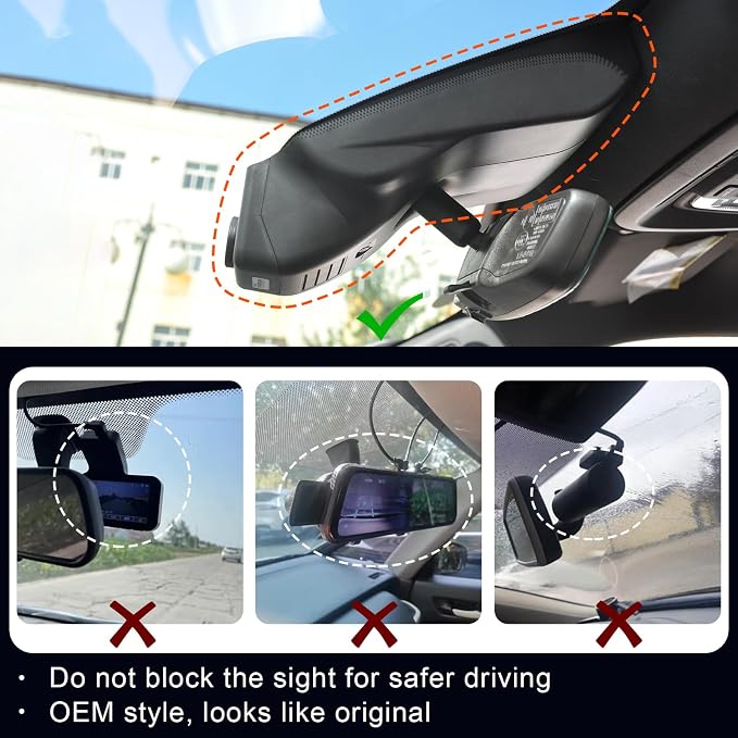 Front 4K & Rear 1080P Dash Cam Custom fit - Image 4
