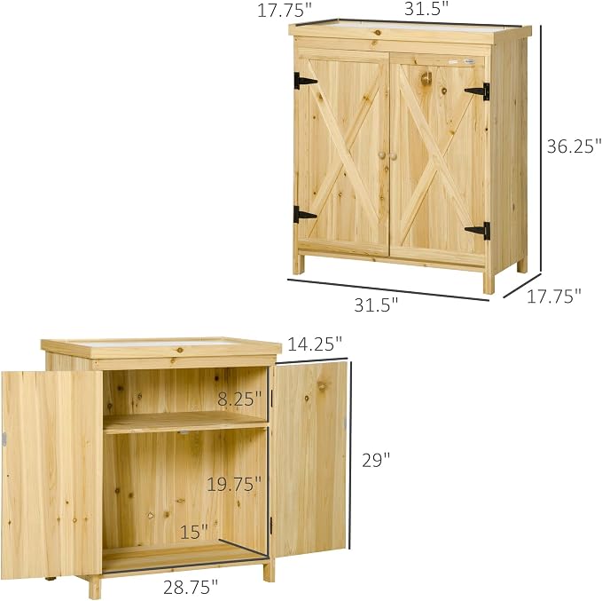 Garden Storage Cabinet, Outdoor Tool Shed - Image 2