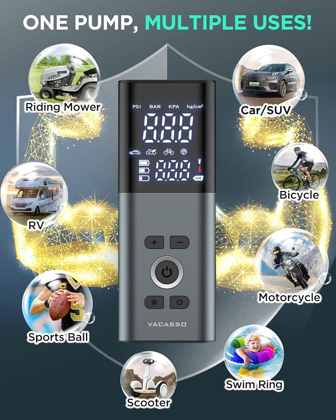 Tire Inflator Portable Air Compressor, 150PSI Air Pump - Image 4