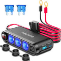 12V Cigarette Lighter Socket Splitter, 200W 3 Socket Multi Port Car Cigarette by EUGIZMO
