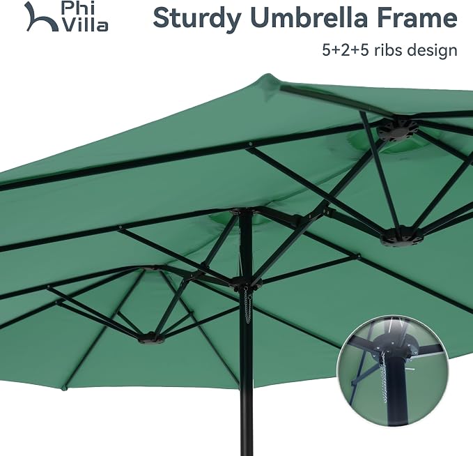 PHI VILLA 15ft Large Patio Umbrellas - Image 4