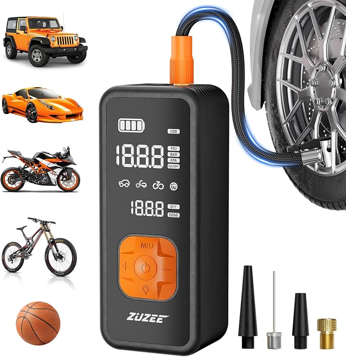 Tire Inflator Portable Air Compressor by ExploreWiderWorldwithZUZEE