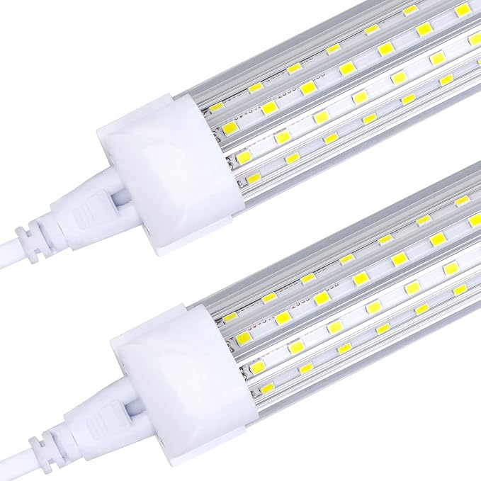 8ft LED Shop Light Fixture, 144W 18000LM 6000K, Cold White, U Shape, Hight by DOUYIDOUBEST-LEDLIGHTING