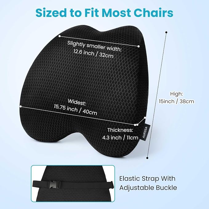 Lumbar Support Pillow Office Chair Car Back Pillow Ergonomic Lower Back Pain - Image 7