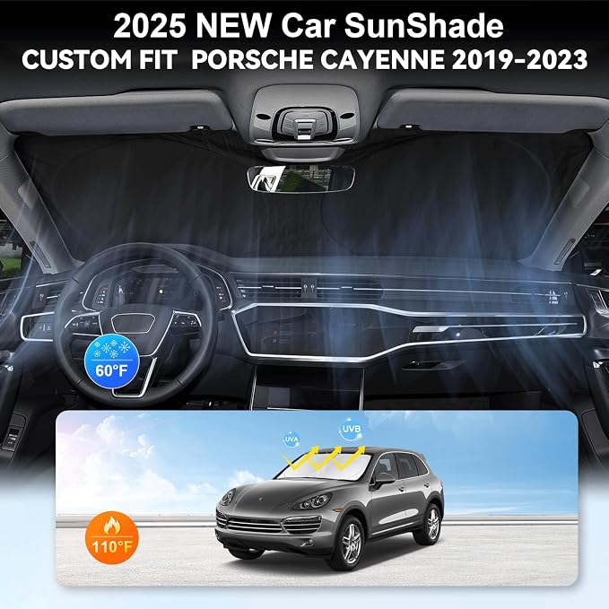 Custom Fit Cayenne Windshield Sunshade - Image 4