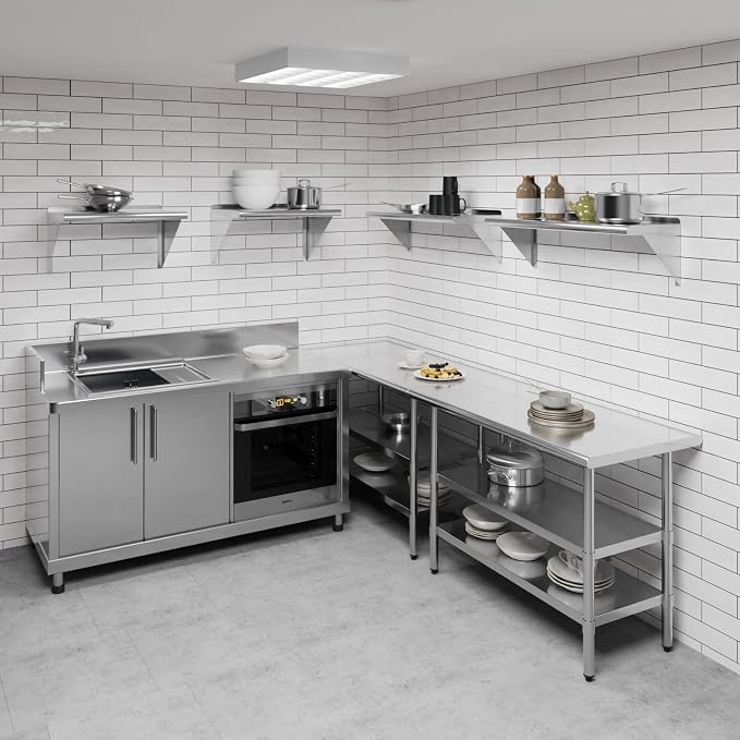 AmGood 36" Long X 12" Deep Stainless Steel Wall Shelf | NSF Certified | - Image 2