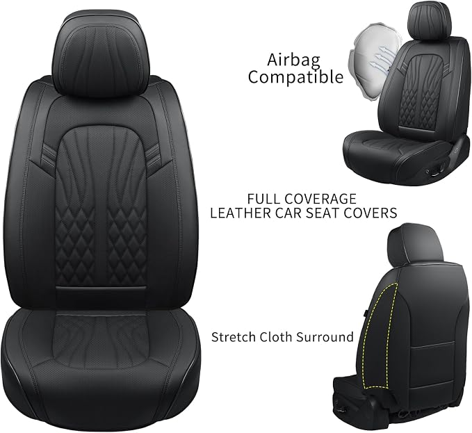 Leather Seat Covers, Car Seat Protector Waterproof, Seat Covers Full Set - Image 7