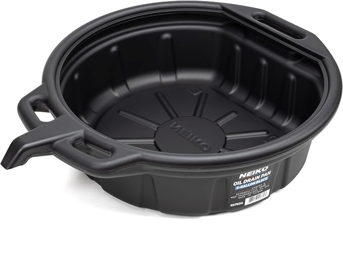 NEIKO 20760A Large Oil Drain Pan, 4 Gallon Capacity, Motor Oil Drip Catcher Pan by NeikoTools