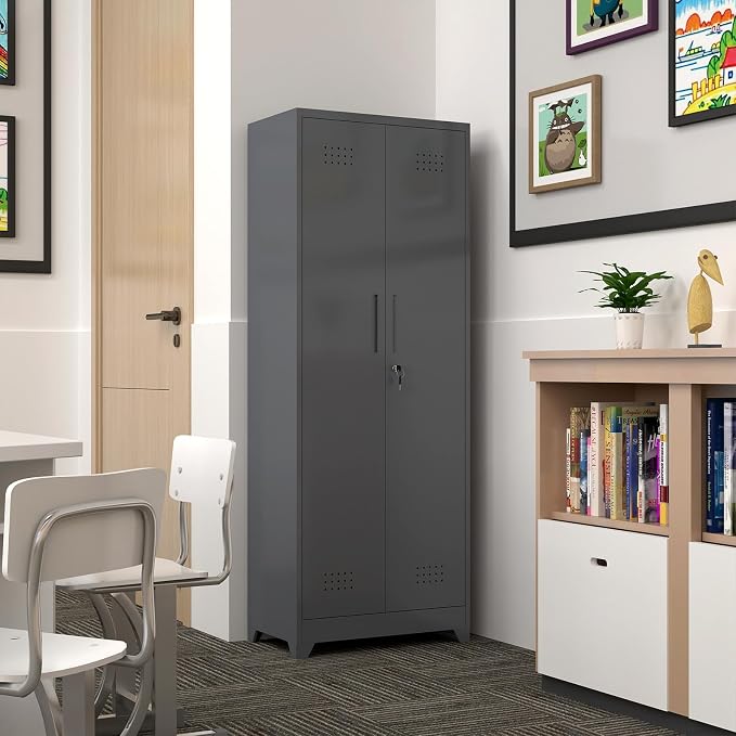 GREATMEET 65" H Metal Garage Storage Cabinets - Image 2